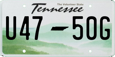 TN license plate U4750G