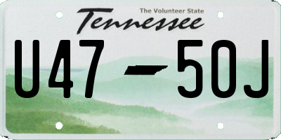 TN license plate U4750J