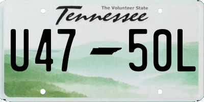 TN license plate U4750L