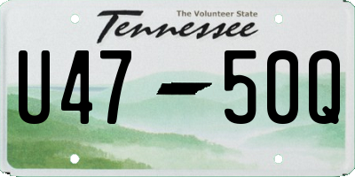 TN license plate U4750Q
