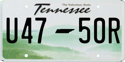 TN license plate U4750R