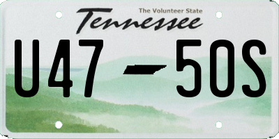 TN license plate U4750S