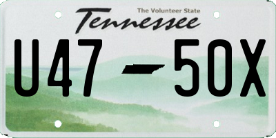 TN license plate U4750X