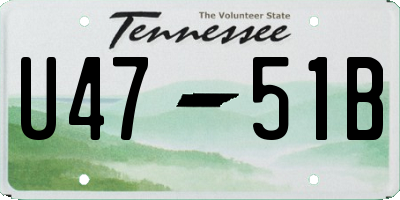 TN license plate U4751B