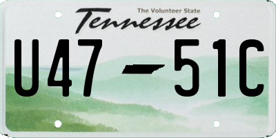 TN license plate U4751C