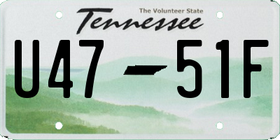 TN license plate U4751F