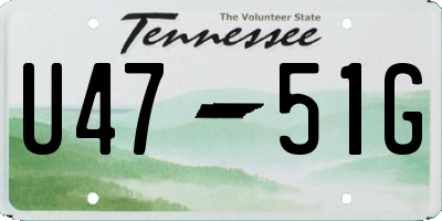 TN license plate U4751G