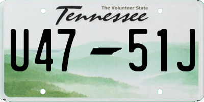 TN license plate U4751J