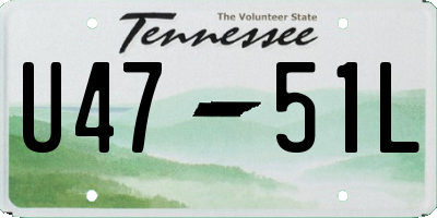 TN license plate U4751L