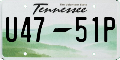 TN license plate U4751P