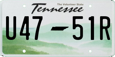 TN license plate U4751R