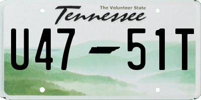 TN license plate U4751T