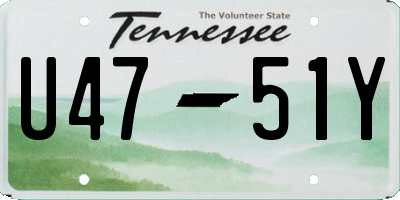 TN license plate U4751Y