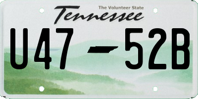 TN license plate U4752B