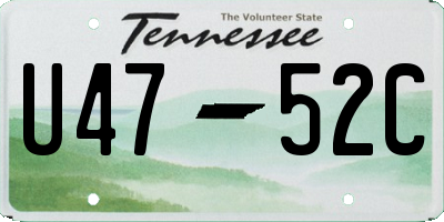 TN license plate U4752C