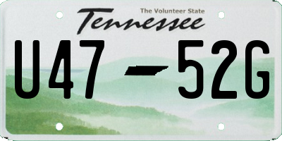 TN license plate U4752G
