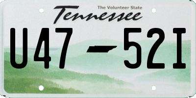 TN license plate U4752I