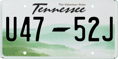 TN license plate U4752J