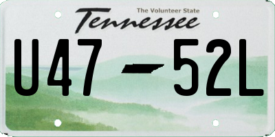 TN license plate U4752L