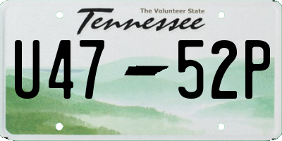TN license plate U4752P