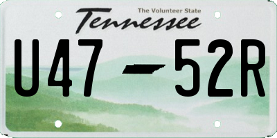 TN license plate U4752R