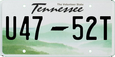 TN license plate U4752T