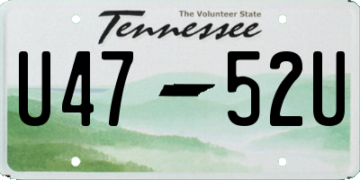 TN license plate U4752U