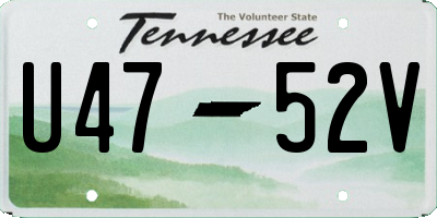 TN license plate U4752V