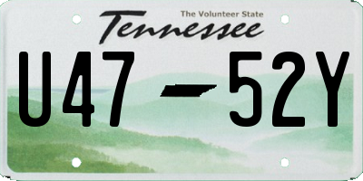 TN license plate U4752Y