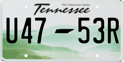 TN license plate U4753R