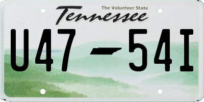 TN license plate U4754I