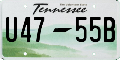 TN license plate U4755B