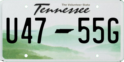 TN license plate U4755G