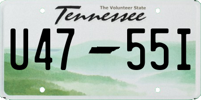 TN license plate U4755I