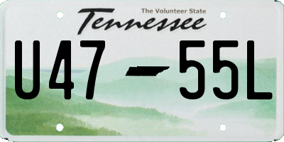 TN license plate U4755L