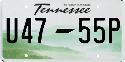 TN license plate U4755P