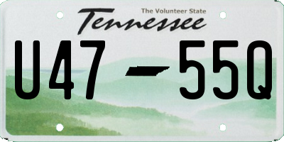 TN license plate U4755Q