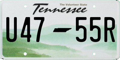 TN license plate U4755R