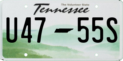 TN license plate U4755S