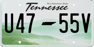 TN license plate U4755V