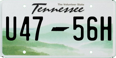 TN license plate U4756H