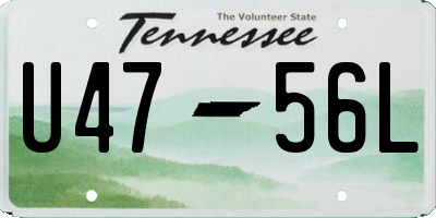 TN license plate U4756L