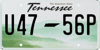 TN license plate U4756P