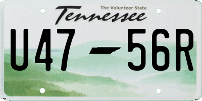 TN license plate U4756R