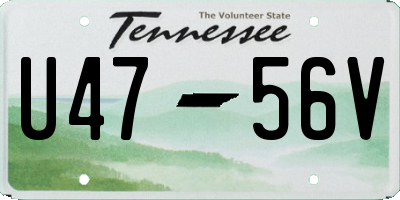 TN license plate U4756V