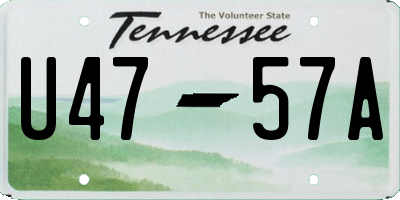 TN license plate U4757A