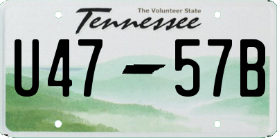 TN license plate U4757B