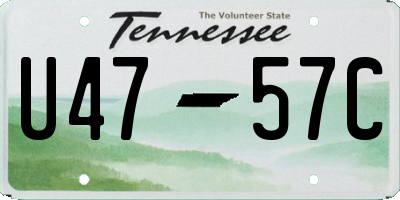 TN license plate U4757C