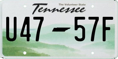 TN license plate U4757F