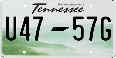 TN license plate U4757G